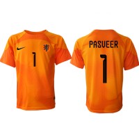 Camiseta Países Bajos Remko Pasveer #1 Portero Visitante Equipación Mundial 2022 manga corta